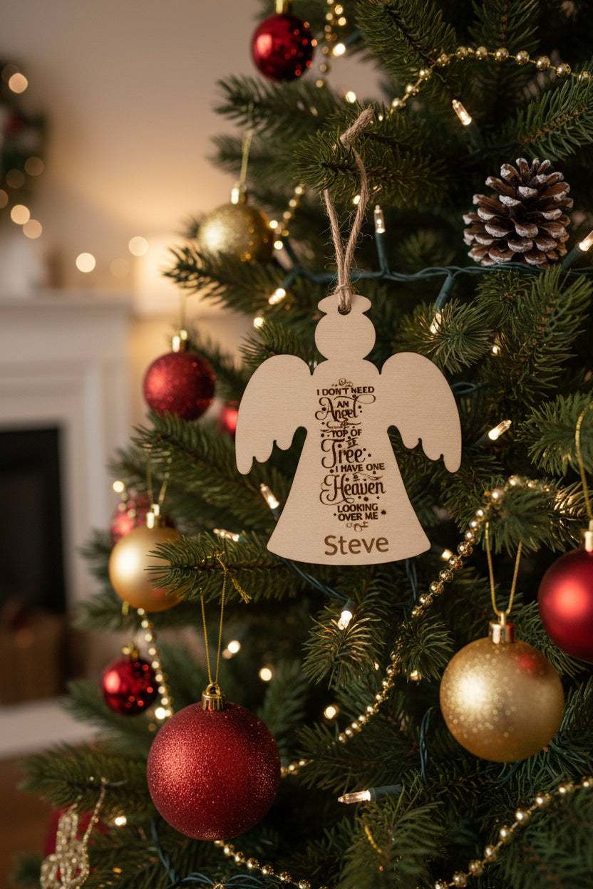 Personalised angel ornament