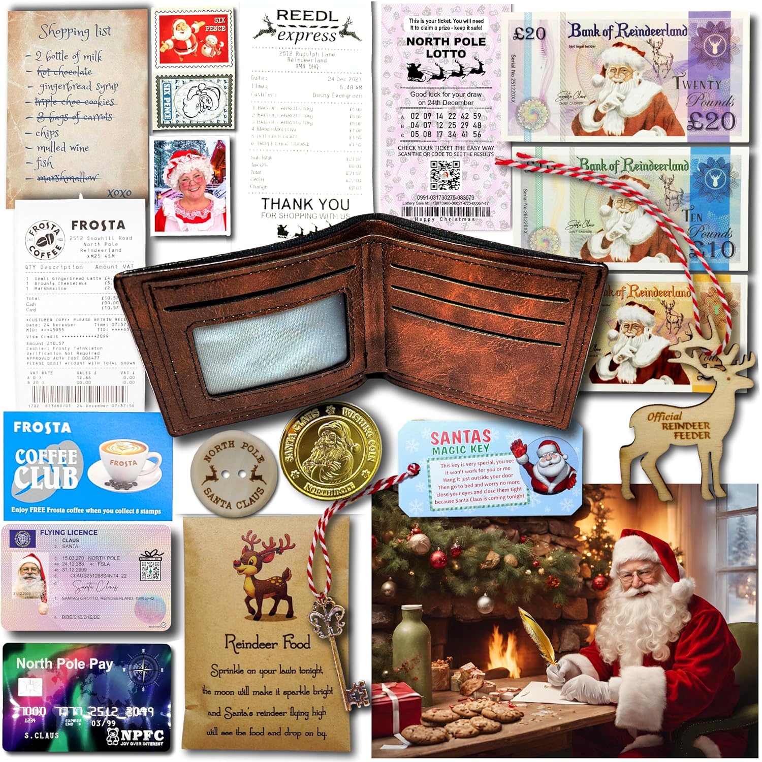 Santa Lost Wallet for kids