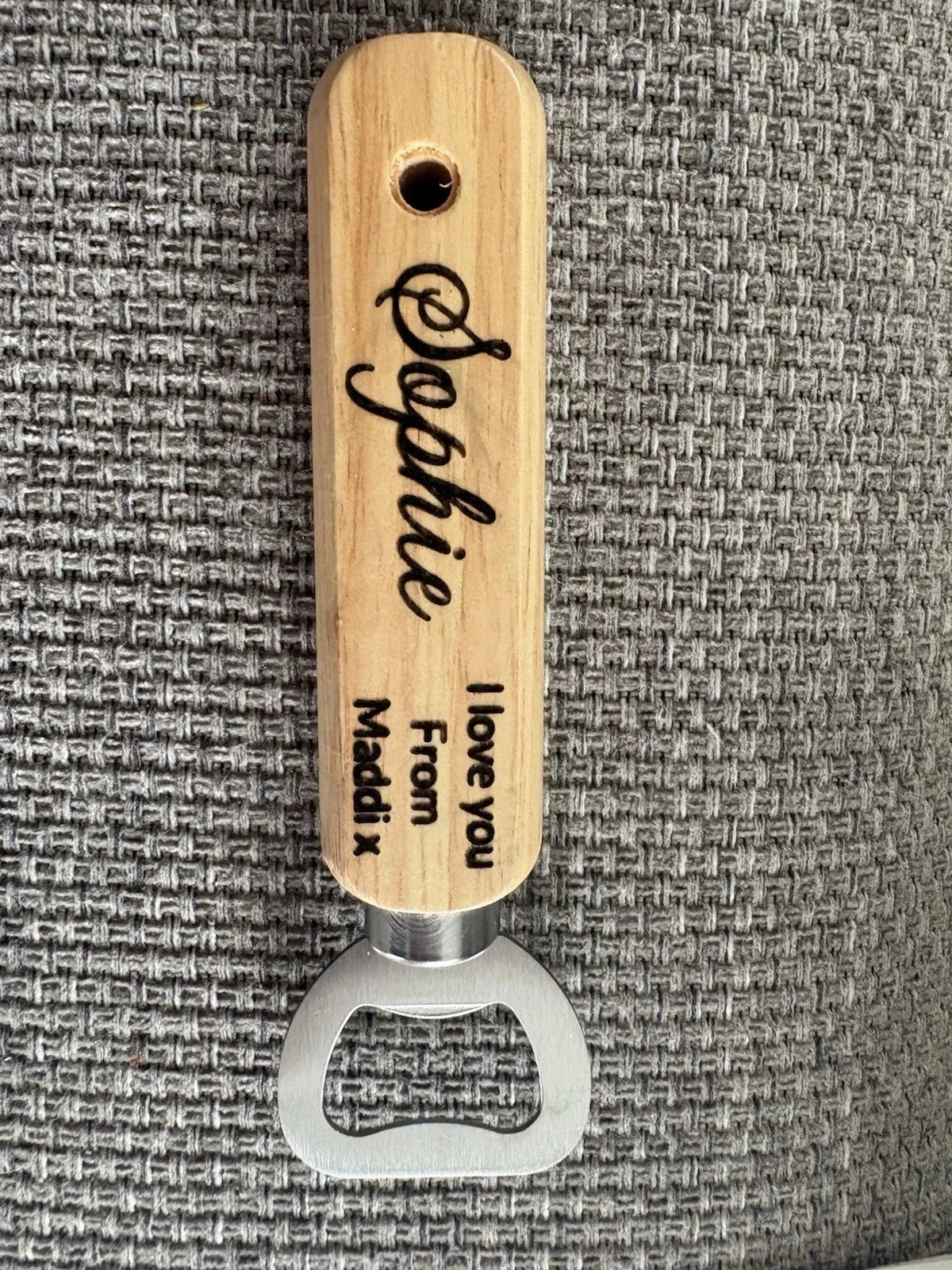 Personalised Wooden Bottle Opener Engraved Gift for All Any Occasion