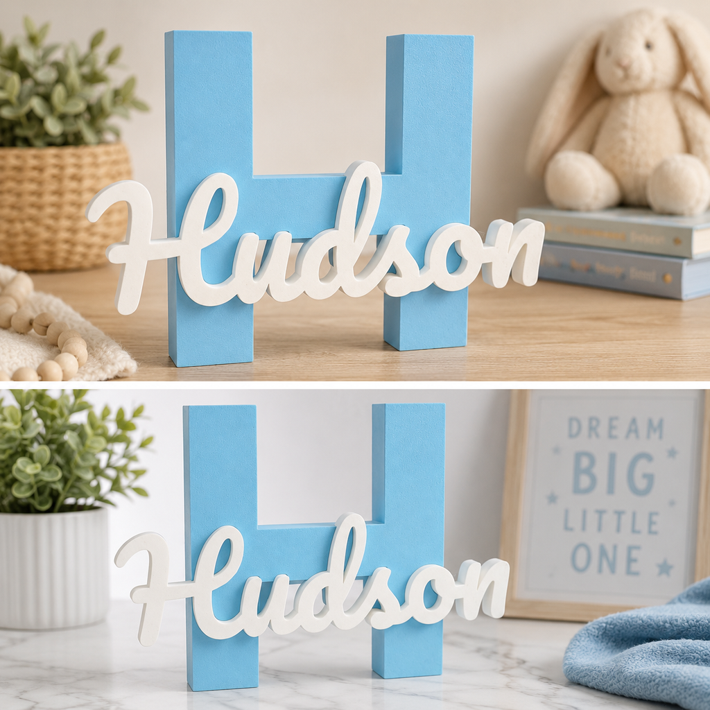 Share Personalised Initial Name Sign Custom 3D Printed Letter Display Perfect Decor