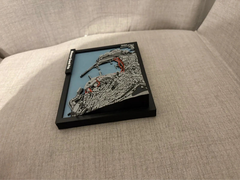 Monaco 3d Miniature in frame