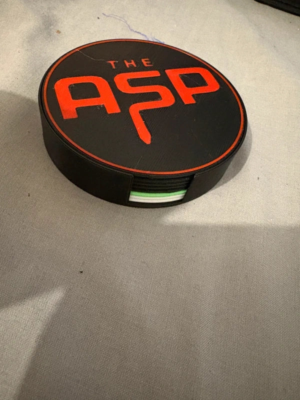 8 Dart players coasters and holder