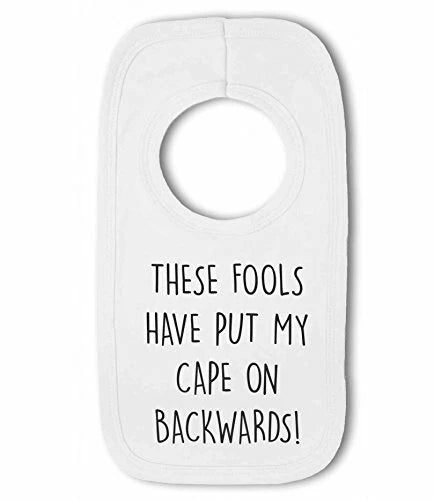my Cape on Backward XL Baby Bib