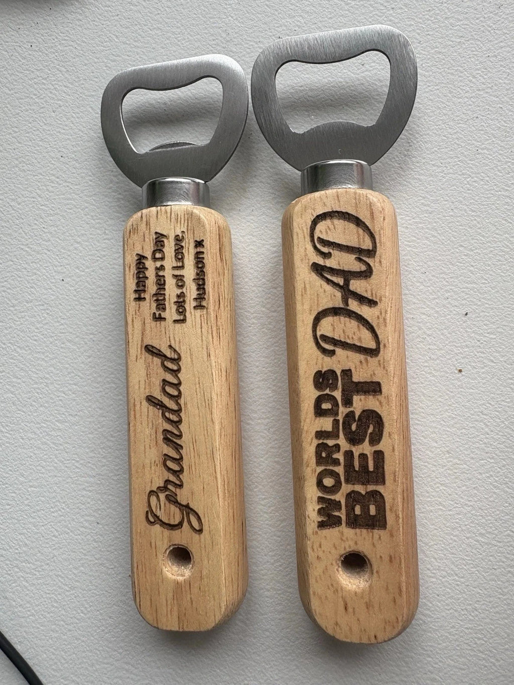 Personalised Wooden Bottle Opener Engraved Gift for All Any Occasion