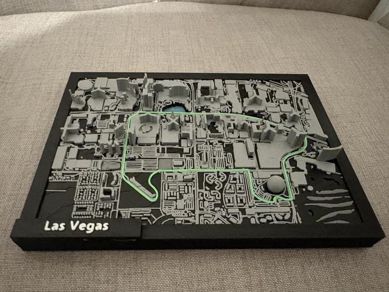 Las Vegas Grand Prix 3D Miniature in Frame